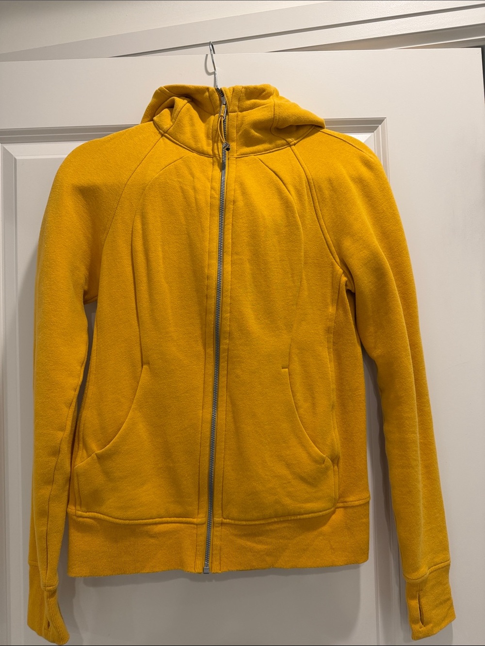 lululemon athletica Yellow Hooded Zip Fleece Jacket